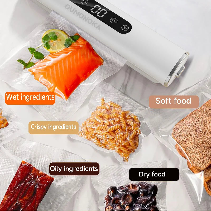 Professional vacuum sealer for packaging of food and kitchen products - Plastic bag sealer