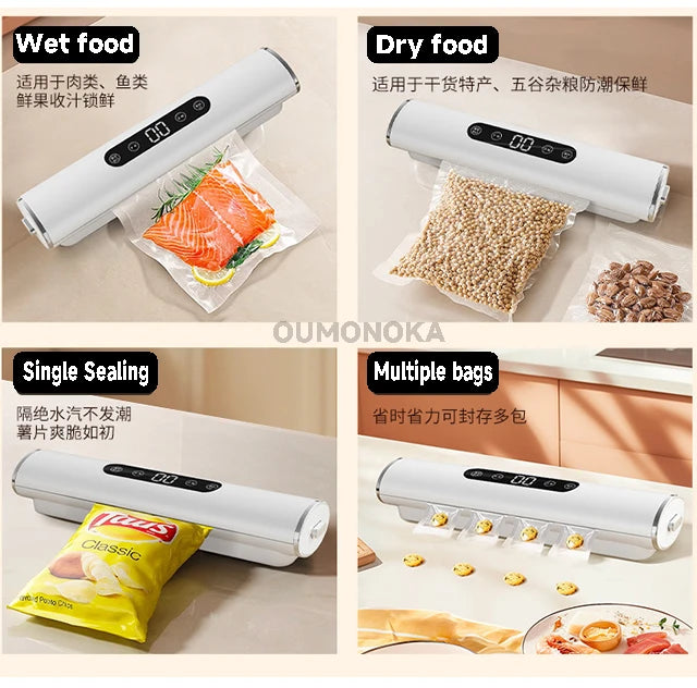Professional vacuum sealer for packaging of food and kitchen products - Plastic bag sealer
