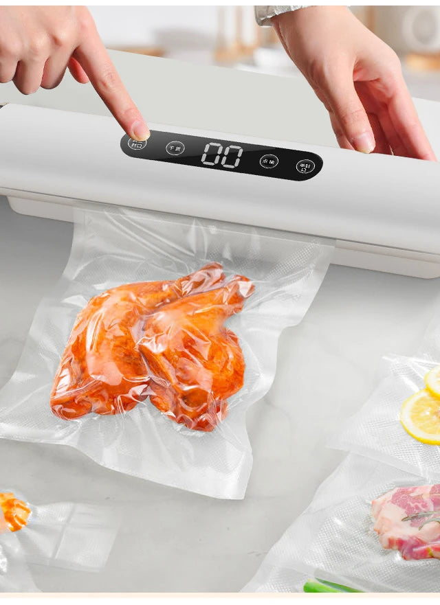 Professional vacuum sealer for packaging of food and kitchen products - Plastic bag sealer