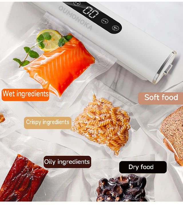 Professional vacuum sealer for packaging of food and kitchen products - Plastic bag sealer