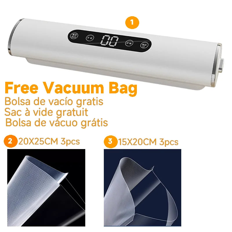 Professional vacuum sealer for packaging of food and kitchen products - Plastic bag sealer